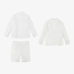 Patachou-Boys Ivory Shorts Suit | Childrensalon Outlet