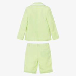 Patachou-طقم صيفي من الكتان النقي باللون النعناعي للأولاد | Childrensalon Outlet