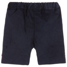 باتاشو-شورت قطن مضلع لون كحلي للأولاد | Childrensalon Outlet