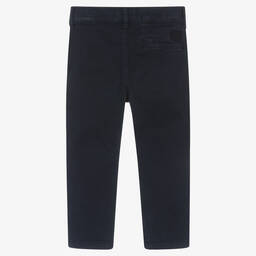 Patachou-Boys Navy Blue Cotton Trousers | Childrensalon Outlet