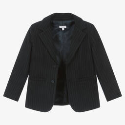 Patachou-Boys Navy Blue Pin Stripe Suit Set | Childrensalon Outlet
