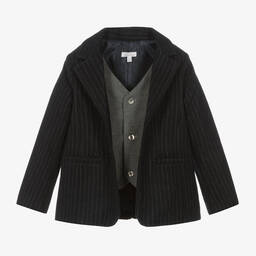 Patachou-Синий блейзер в тонкую полоску | Childrensalon Outlet