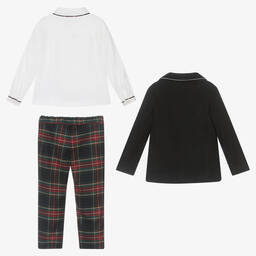 Patachou-Синий костюм в клетку | Childrensalon Outlet