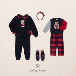 Patachou-Boys Navy Teddy Bear Jumper | Childrensalon Outlet