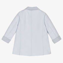 Patachou-Boys Pale Blue Flannel Coat | Childrensalon Outlet