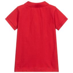 Patachou-Boys Red Cotton Polo Shirt | Childrensalon Outlet