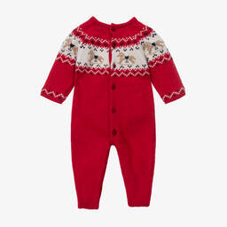 Patachou-أفرول بيبي غرو مزيج فيسكوز محبوك لون أحمر للمواليد | Childrensalon Outlet