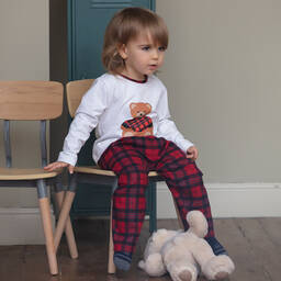 Patachou-Красная пижама в клетку для мальчиков | Childrensalon Outlet