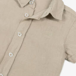 Patachou-قميص أولاد بلون الرمل من الكتان والقطن | Childrensalon Outlet