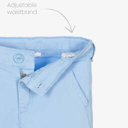 Patachou-Boys Sky Twill Trousers with Belt | Childrensalon Outlet