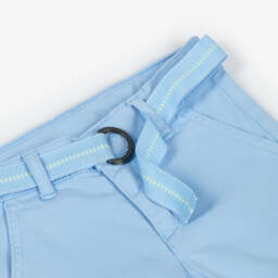Patachou-Boys Sky Twill Trousers with Belt | Childrensalon Outlet