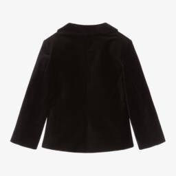 Patachou-Boys Velvet Tuxedo Jacket in Black | Childrensalon Outlet