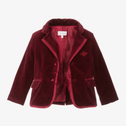 Patachou-Boys Velvet Tuxedo Jacket in Red | Childrensalon Outlet