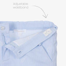 Patachou-Boys White & Blue Polo Shorts Set | Childrensalon Outlet