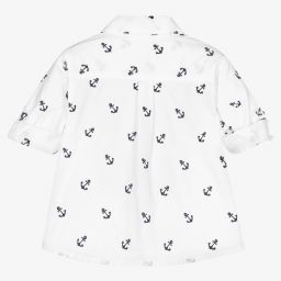 Patachou-قميص قطن بوبلين لون أبيض للأولاد | Childrensalon Outlet