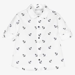 Patachou-قميص قطن بوبلين لون أبيض للأولاد | Childrensalon Outlet