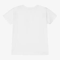 Patachou-Boys White Cotton Teddy Bear T-Shirt | Childrensalon Outlet