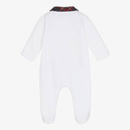 Patachou-Белый велюровый комбинезон для мальчиков | Childrensalon Outlet