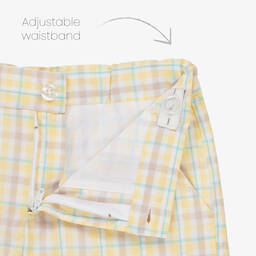 Patachou-Boys White & Yellow Cotton Shorts Set | Childrensalon Outlet