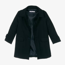 Patachou-Boys Wool Flannel Coat | Childrensalon Outlet