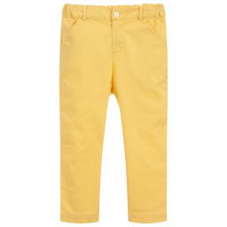 Patachou-Boys Yellow Cotton Chinos | Childrensalon Outlet