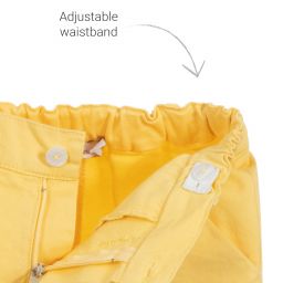 Patachou-Boys Yellow Cotton Chinos | Childrensalon Outlet