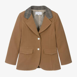Patachou-Girls Beige Crêpe Blazer | Childrensalon Outlet