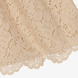 Patachou-Girls Beige Floral Lace Dress | Childrensalon Outlet