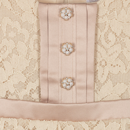 Patachou-Girls Beige Lace Dress | Childrensalon Outlet