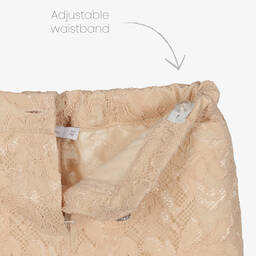 Patachou-Girls Beige Lace Trousers | Childrensalon Outlet