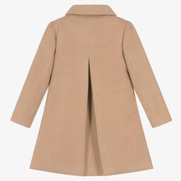 Patachou-Girls Beige Ruffle Coat | Childrensalon Outlet