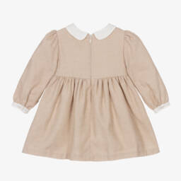 Patachou-Girls Beige Twill Dress | Childrensalon Outlet