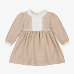 Patachou-Girls Beige Twill Dress | Childrensalon Outlet