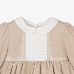 Patachou-Girls Beige Twill Dress | Childrensalon Outlet