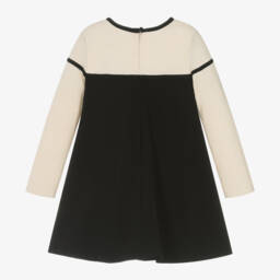 Patachou-Girls Black Knit Bow Dress | Childrensalon Outlet
