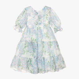 Patachou-Цветущее синее шифоновое платье для девочек | Childrensalon Outlet