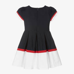 Patachou-Girls Blue Cotton Nautical Dress | Childrensalon Outlet