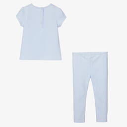 Patachou-Girls Blue Cotton Trouser Set | Childrensalon Outlet
