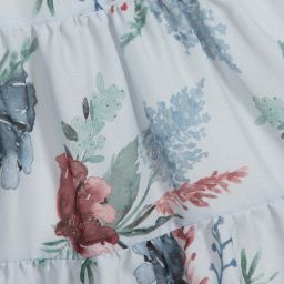 Patachou-Girls Blue Floral Dress | Childrensalon Outlet