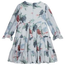 Patachou-Girls Blue Floral Dress | Childrensalon Outlet