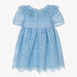 Patachou-Голубое кружевное платье с бантом для девочек | Childrensalon Outlet