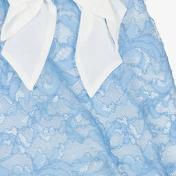 Patachou-Girls Blue Lace Dress | Childrensalon Outlet