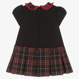 Patachou-Girls Blue & Red Viscose Tartan Dress | Childrensalon Outlet
