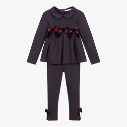 Patachou-Girls Blue Top & Leggings Set | Childrensalon Outlet