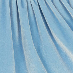 Patachou-Girls Blue Velour & Lace Dress | Childrensalon Outlet