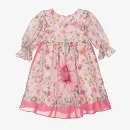 Patachou-Girls Blush Blossom Chiffon Gown | Childrensalon Outlet