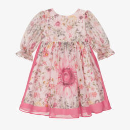 Patachou-Girls Blush Blossom Chiffon Gown | Childrensalon Outlet
