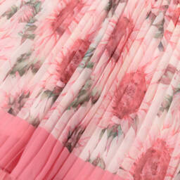 Patachou-جمبسوت شيفون وردي فاتح مزين بالزهور للبنات | Childrensalon Outlet