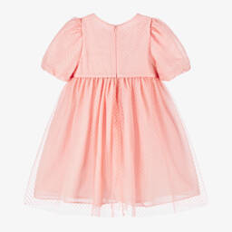 Patachou-Girls' Blush Dotty Tulle Frock | Childrensalon Outlet