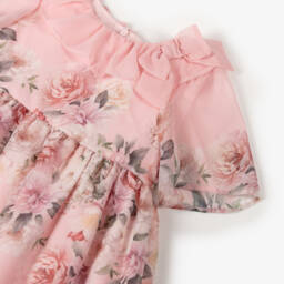 Patachou-Girls Blush Floral Chiffon Frock | Childrensalon Outlet